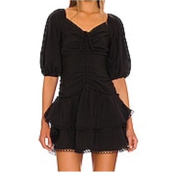 Jonathan SIMKHAI Auden Puff Sleeve Ruched Minidress - Picture 2 of 13